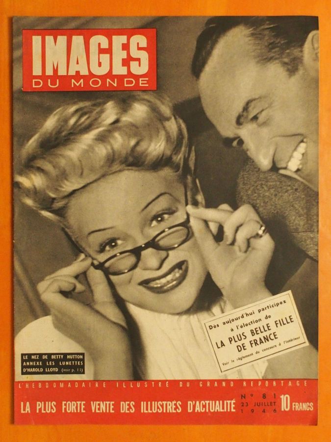 IMAGES DU MONDE magazine side cover Issue 81 23 July 1946