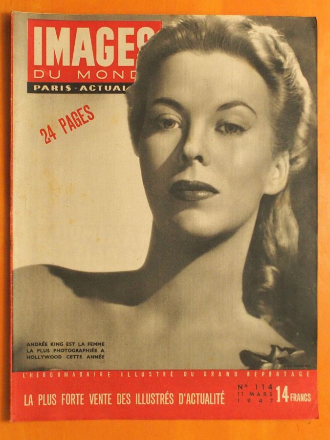 IMAGES DU MONDE magazine side cover Issue 114 11 March 1947