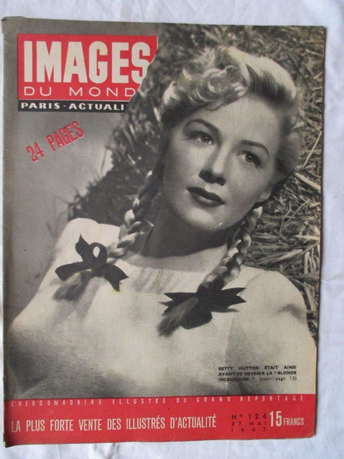 IMAGES DU MONDE magazine side cover Issue 124 27 May 1947