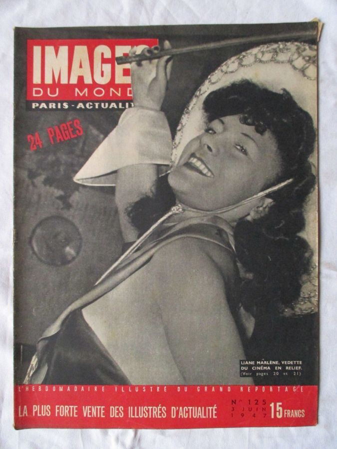 IMAGES DU MONDE magazine side cover Issue 125 3 June 1947