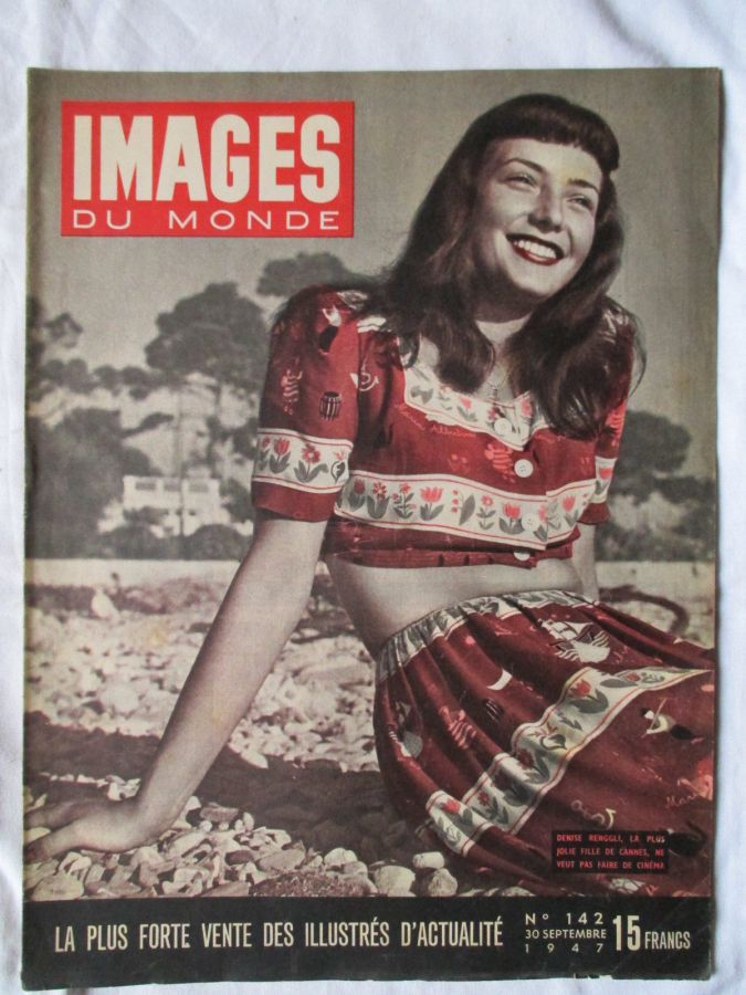 IMAGES DU MONDE magazine side cover Issue 142 30 September 1947