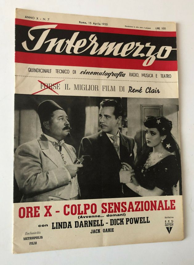 INTERMEZZO magazine side cover Issue 7 15 April 1955
