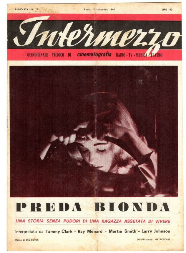 INTERMEZZO magazine side cover Issue 17 15 September 1964