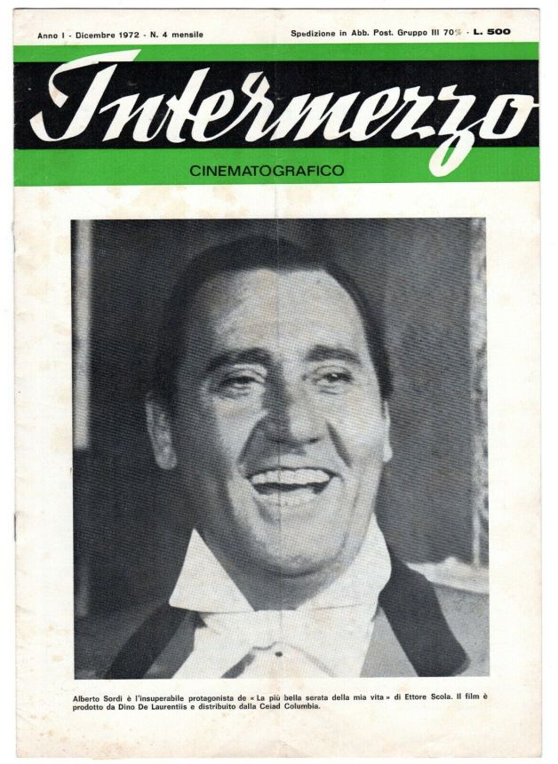 INTERMEZZO magazine side cover Issue 4  December 1972