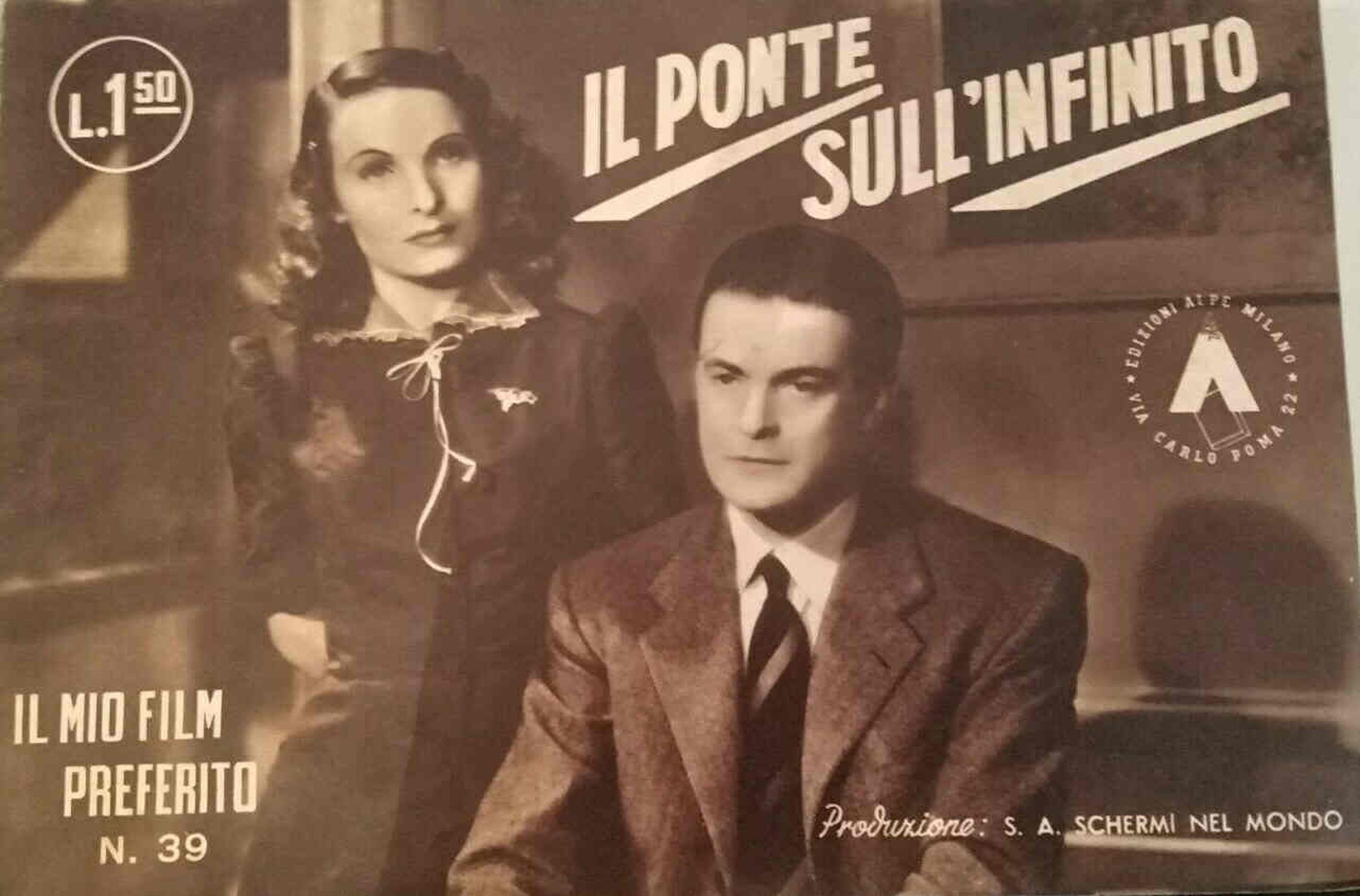 MIO FILM PREFERITO | IL magazine side cover Issue 39   1942