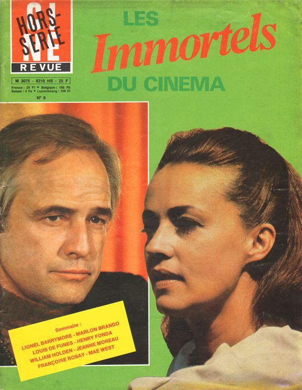 IMMORTELS DU CINEMA | LES magazine side cover Issue 9  October 1982