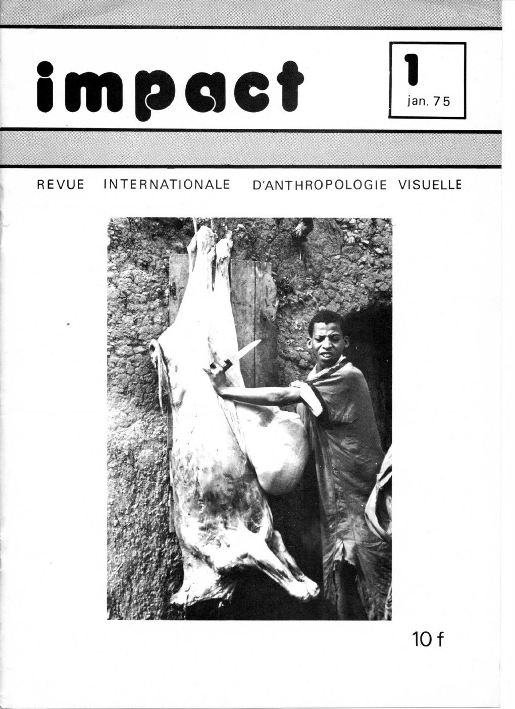 IMPACT (Fr-70s) magazine side cover Issue 1  January 1975