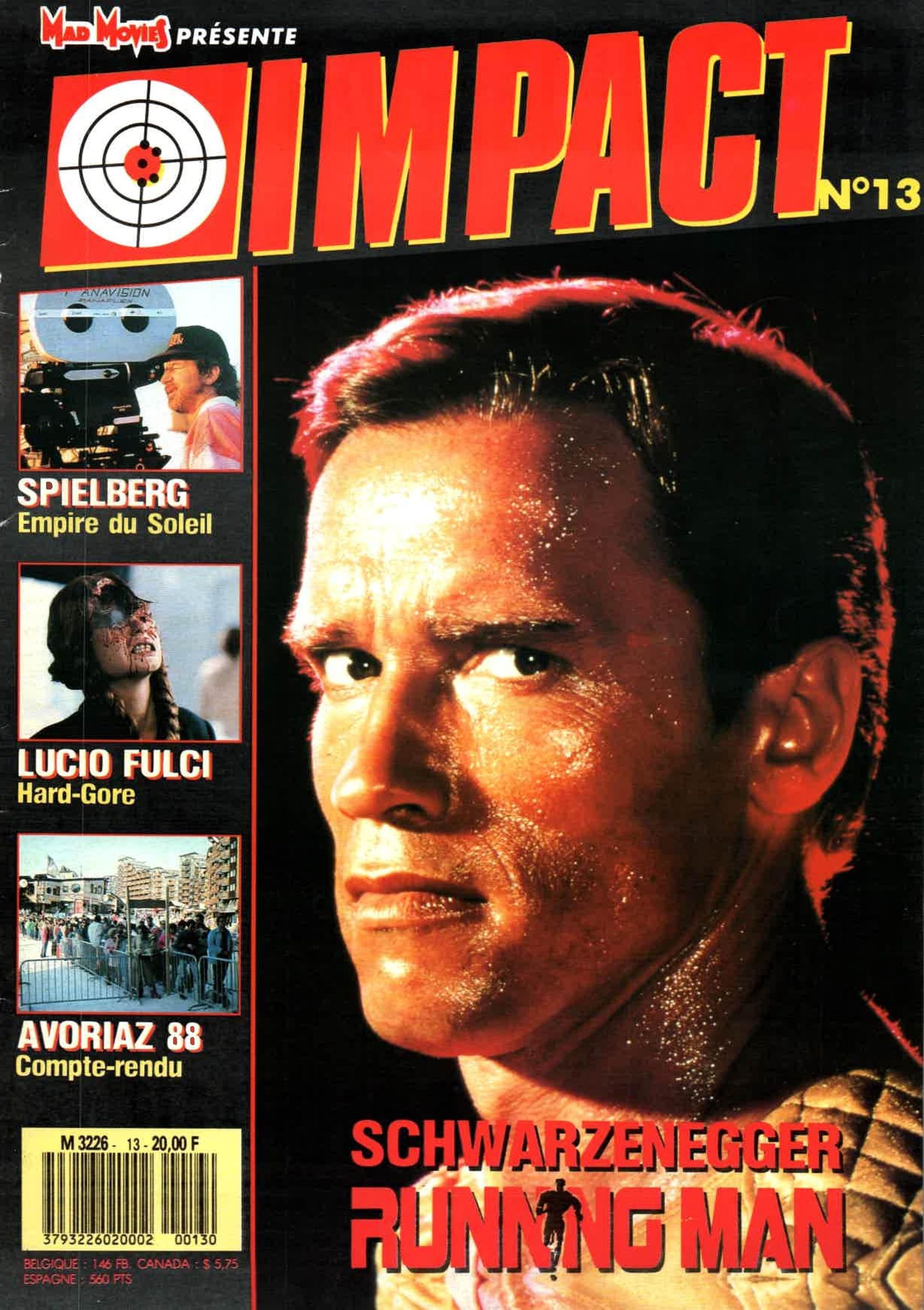IMPACT (Fr) magazine side cover Issue 13 February 1988