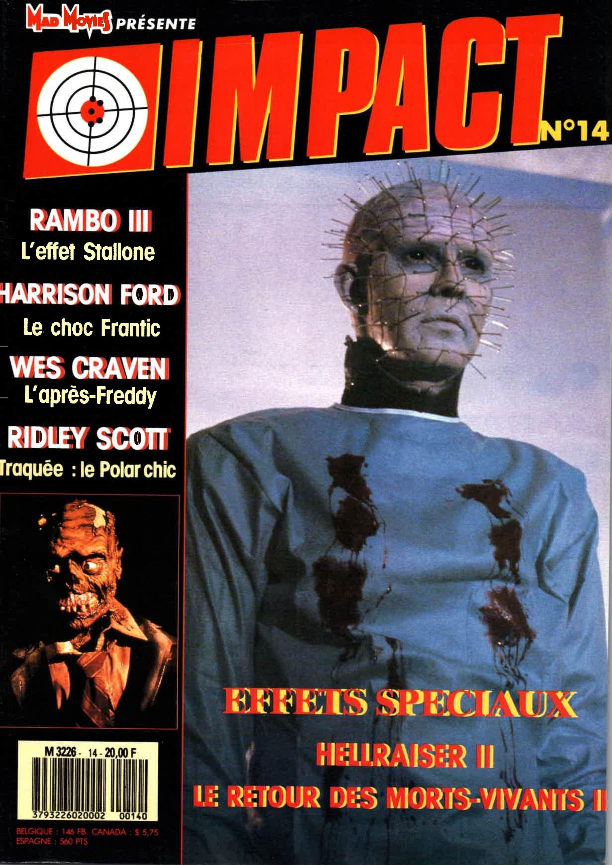 IMPACT (Fr) magazine side cover Issue 14 April 1988