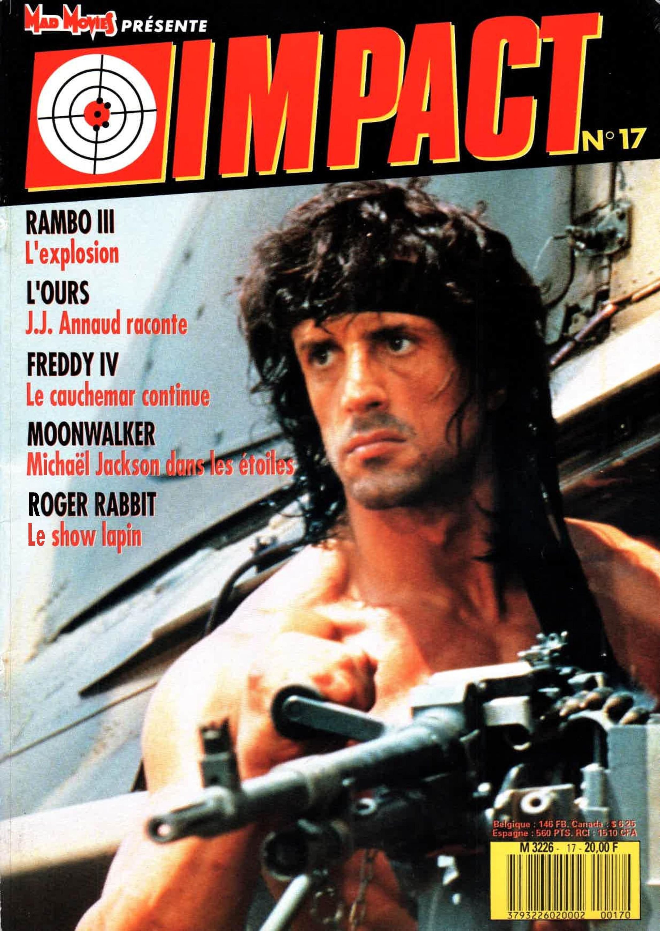 IMPACT (Fr) magazine side cover Issue 17 October 1988