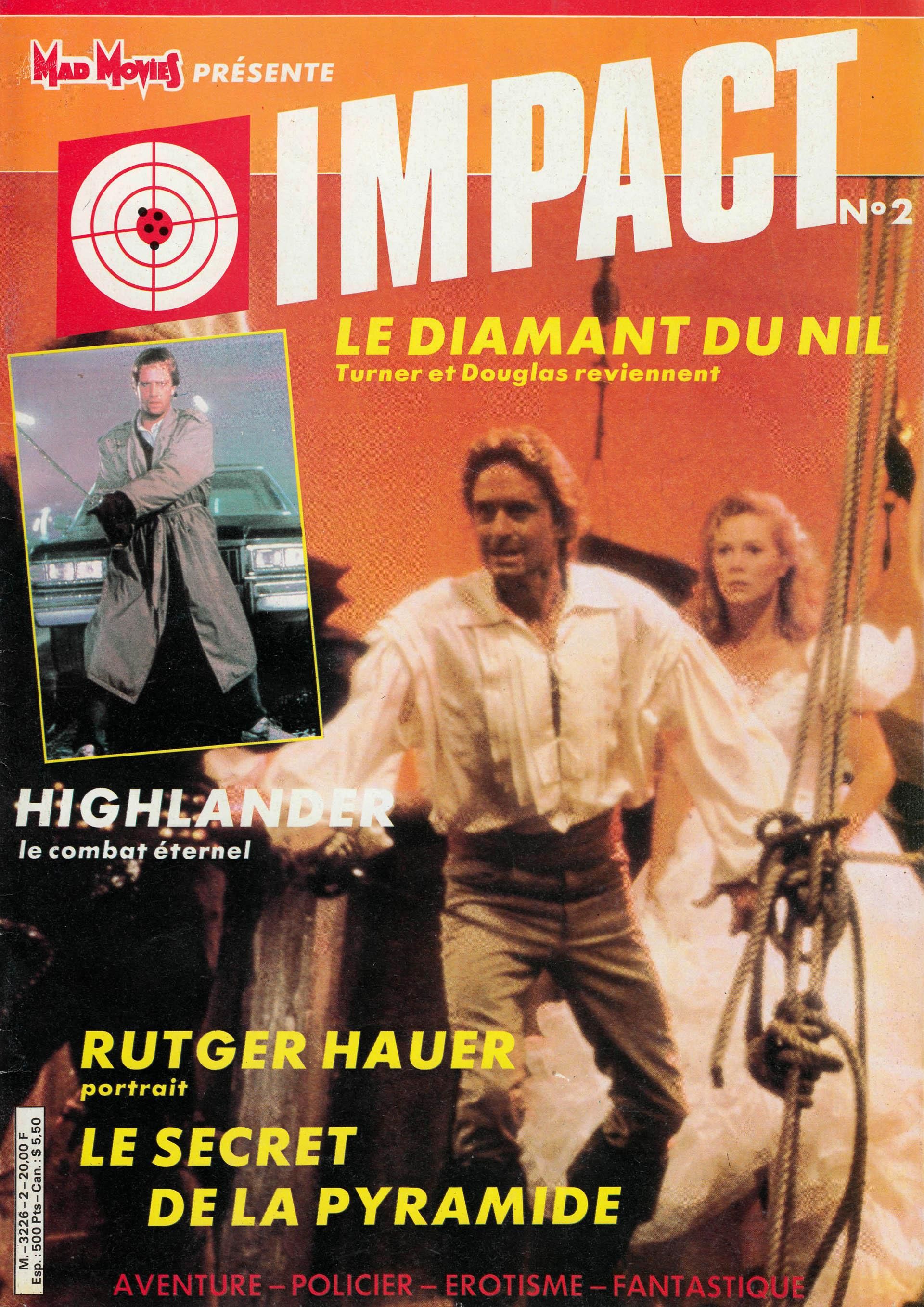 IMPACT (Fr) magazine side cover Issue 2 April 1986