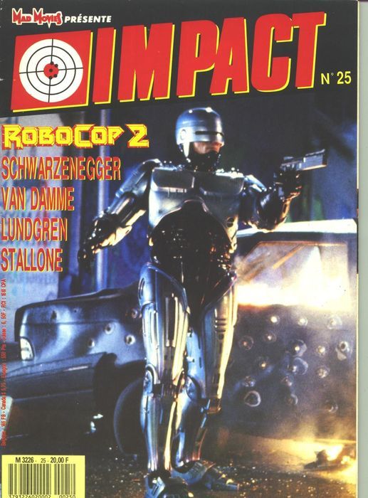 IMPACT (Fr) magazine side cover Issue 25 February 1990
