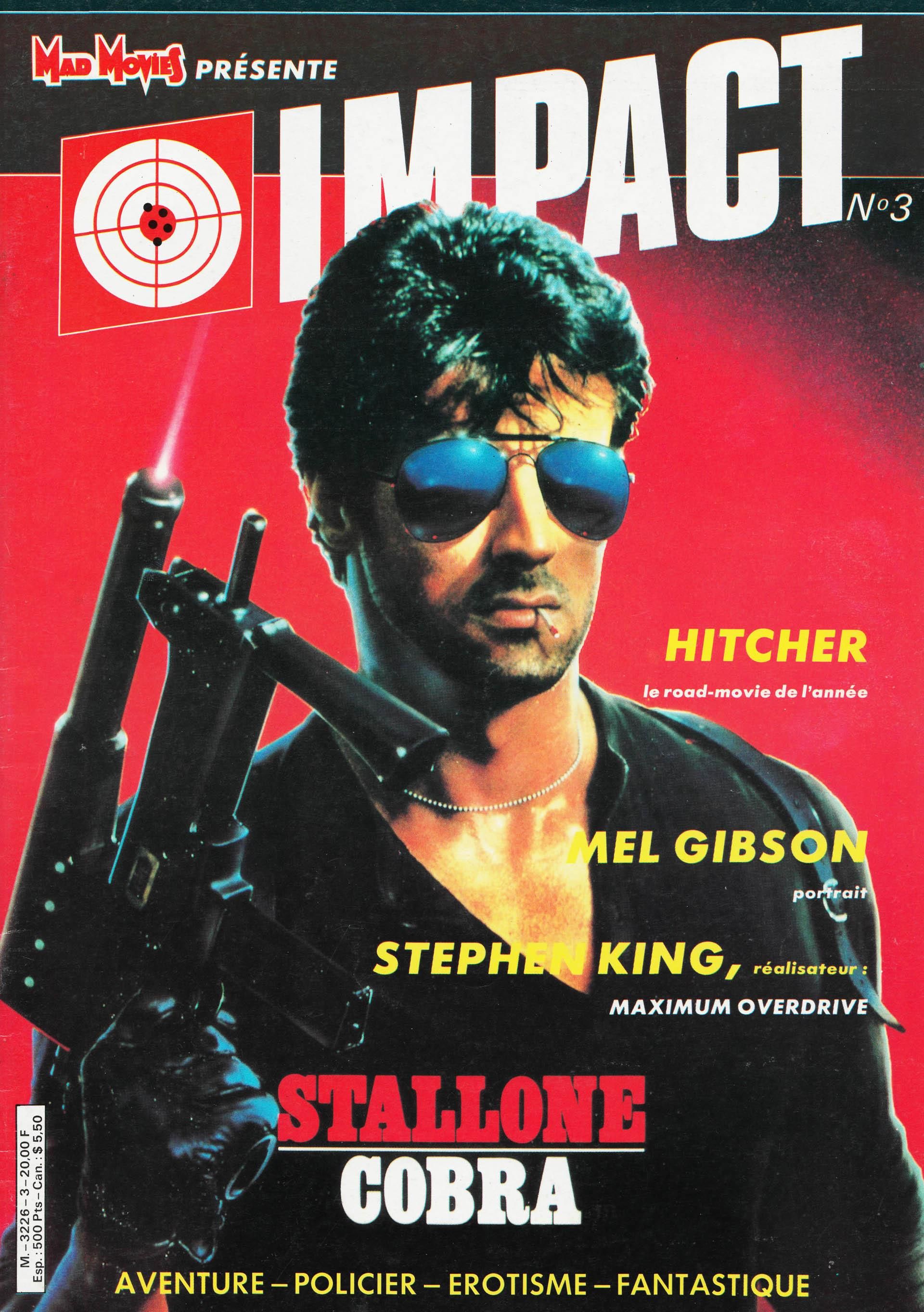 IMPACT (Fr) magazine side cover Issue 3 June 1986