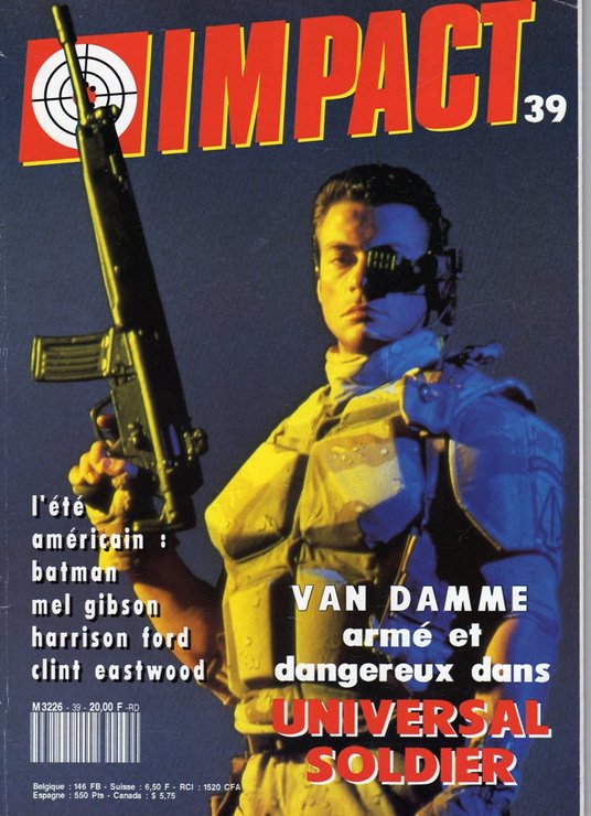 IMPACT (Fr) magazine side cover Issue 39  1992