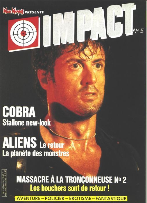 IMPACT (Fr) magazine side cover Issue 5 October 1986