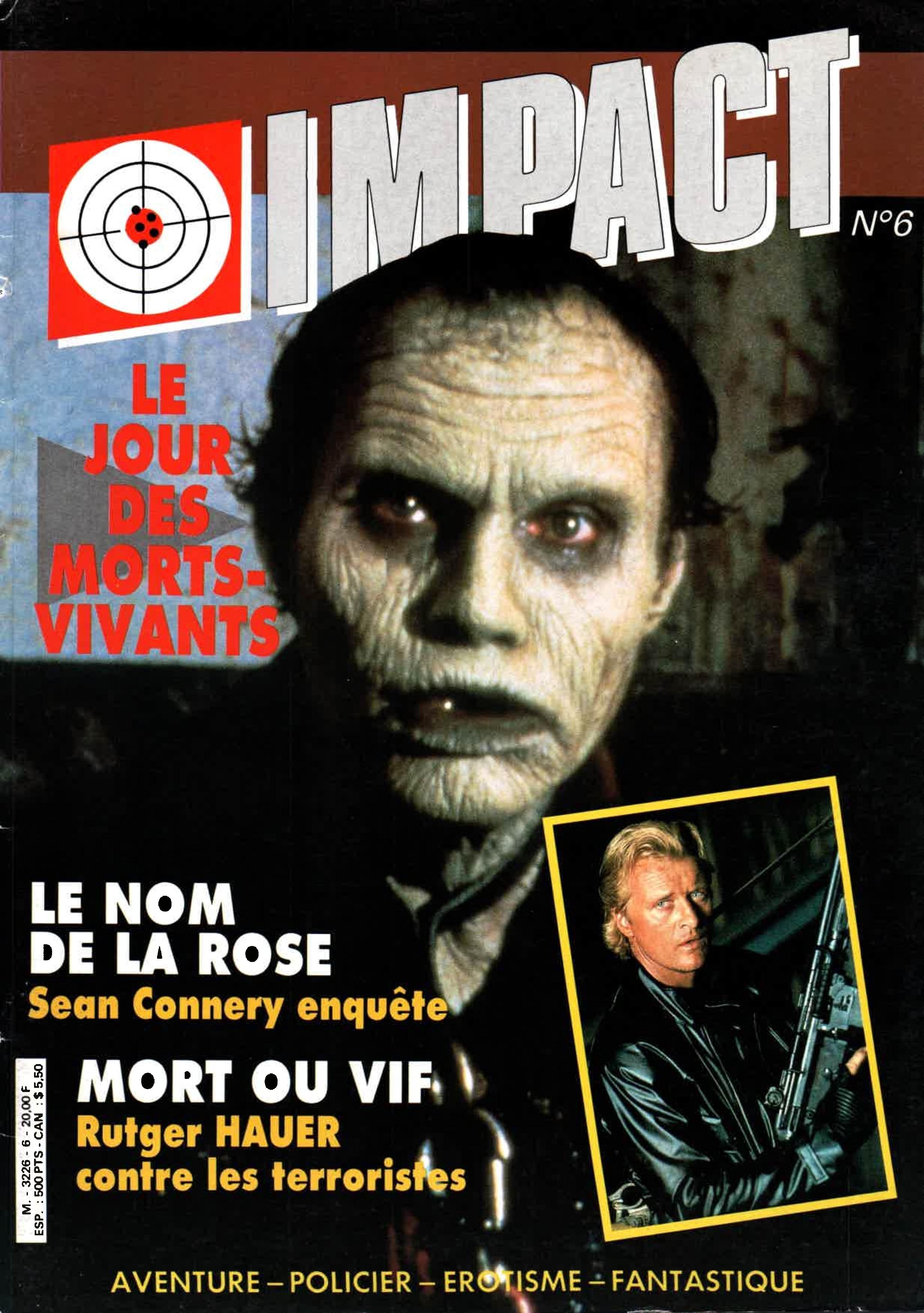 IMPACT (Fr) magazine side cover Issue 6 December 1986