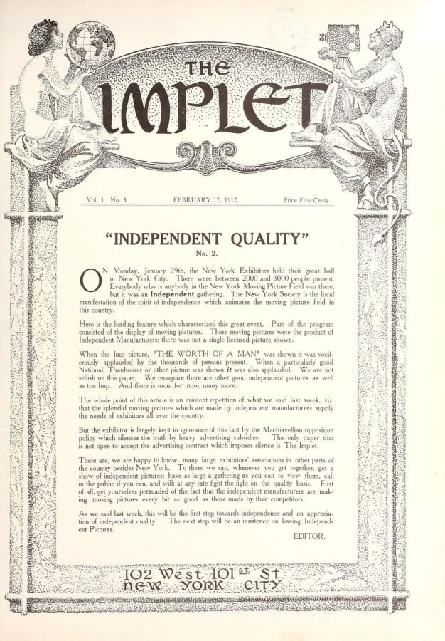 IMPLET magazine side cover Issue 5 17 February 1912