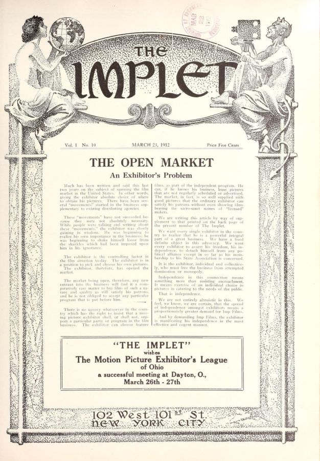 IMPLET magazine side cover Issue 10 23 March 1912