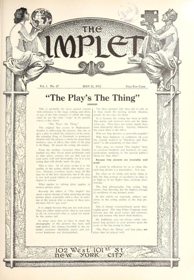 IMPLET magazine side cover Issue 17 11 May 1912