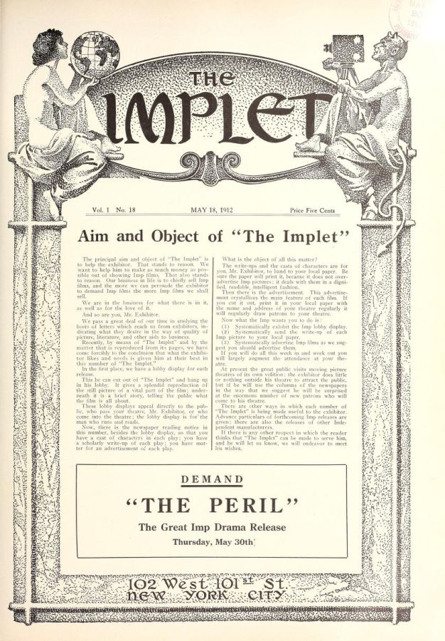 IMPLET magazine side cover Issue 18 18 May 1912