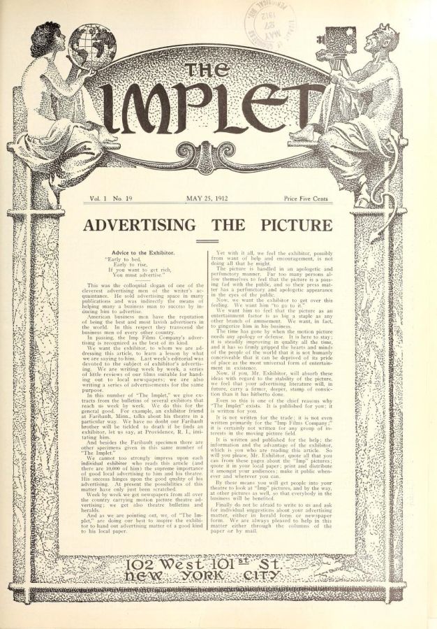 IMPLET magazine side cover Issue 19 25 May 1912