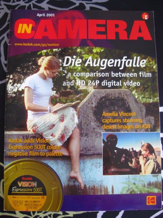 IN CAMERA magazine side cover  April 2001