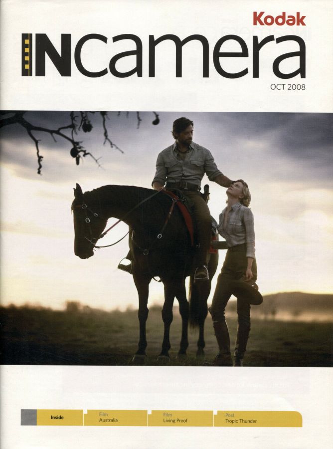 IN CAMERA magazine side cover  October 2008