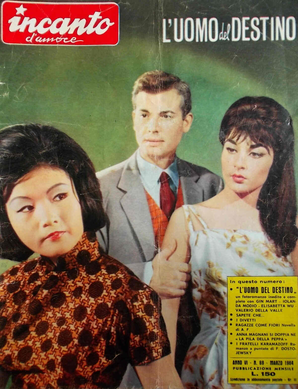 INCANTO D AMORE magazine side cover Issue 69 March 1964
