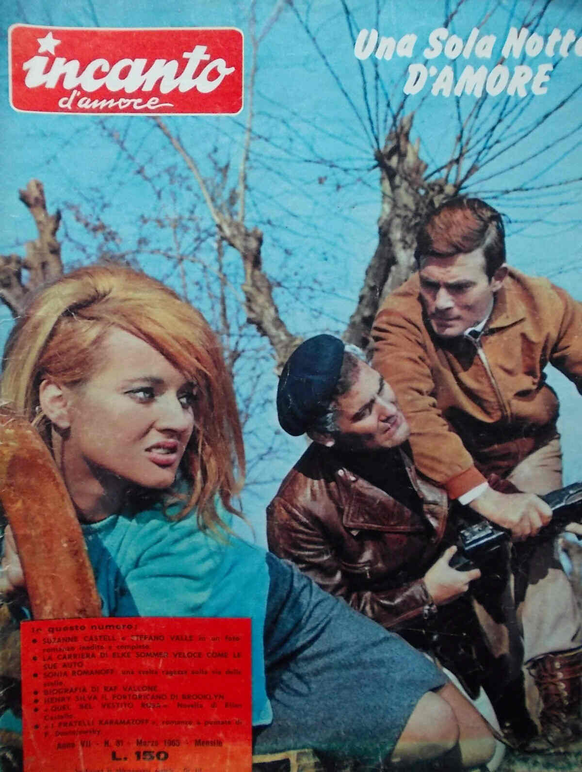 INCANTO D AMORE magazine side cover Issue 81 March 1965