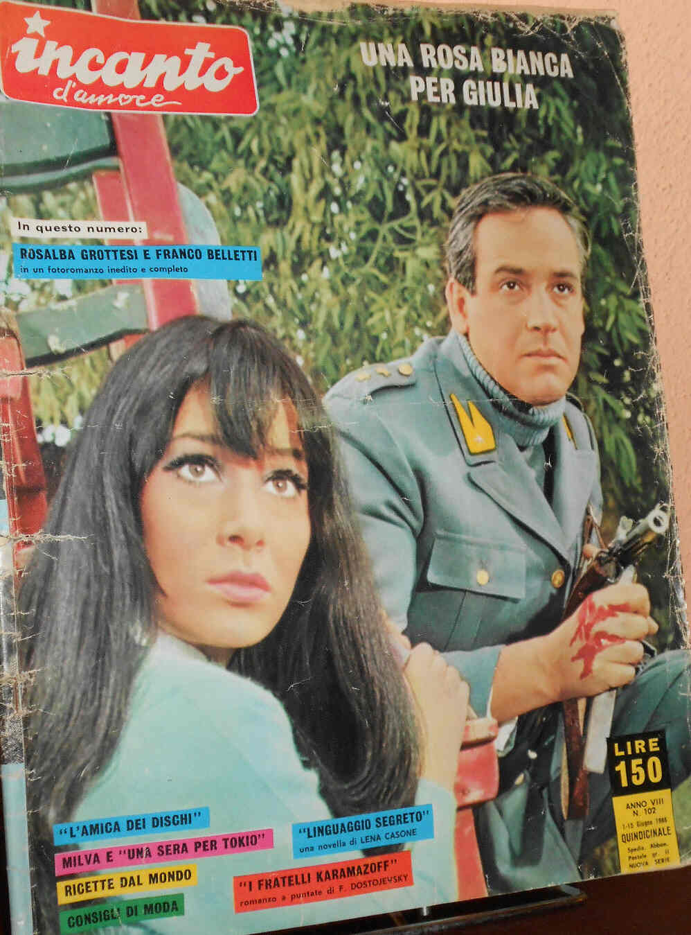 INCANTO D AMORE magazine side cover Issue 102 June 1966