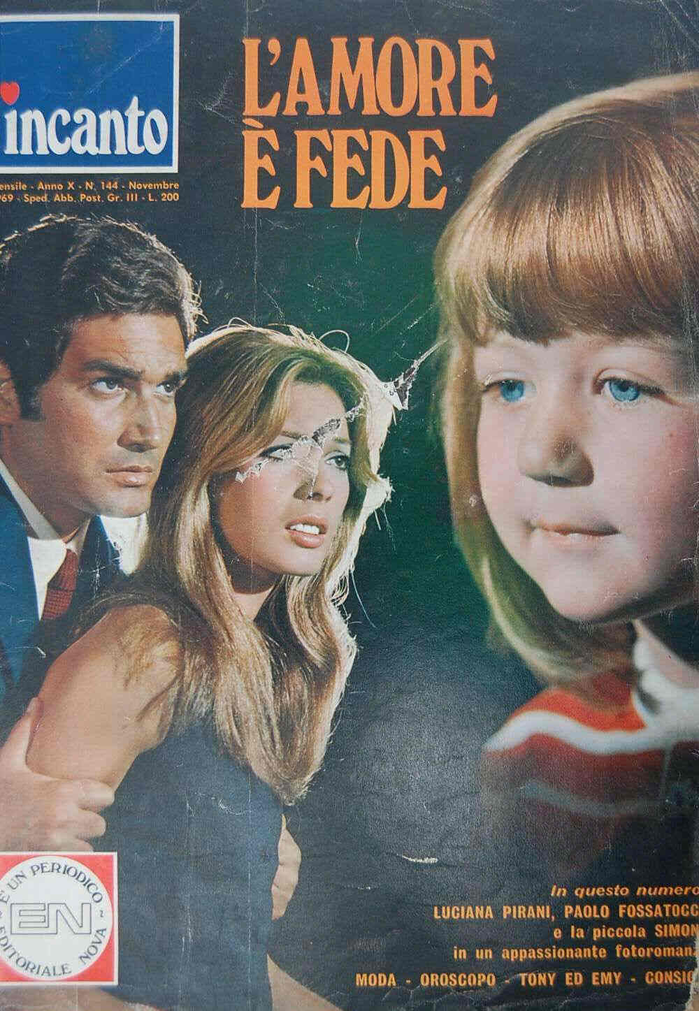 INCANTO D AMORE magazine side cover Issue 144 November 1969
