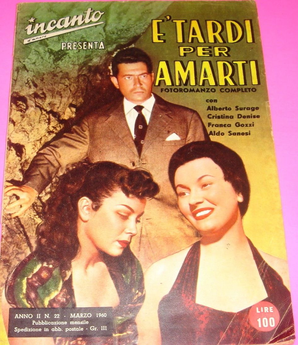 INCANTO D AMORE magazine side cover Issue 22 March 1960