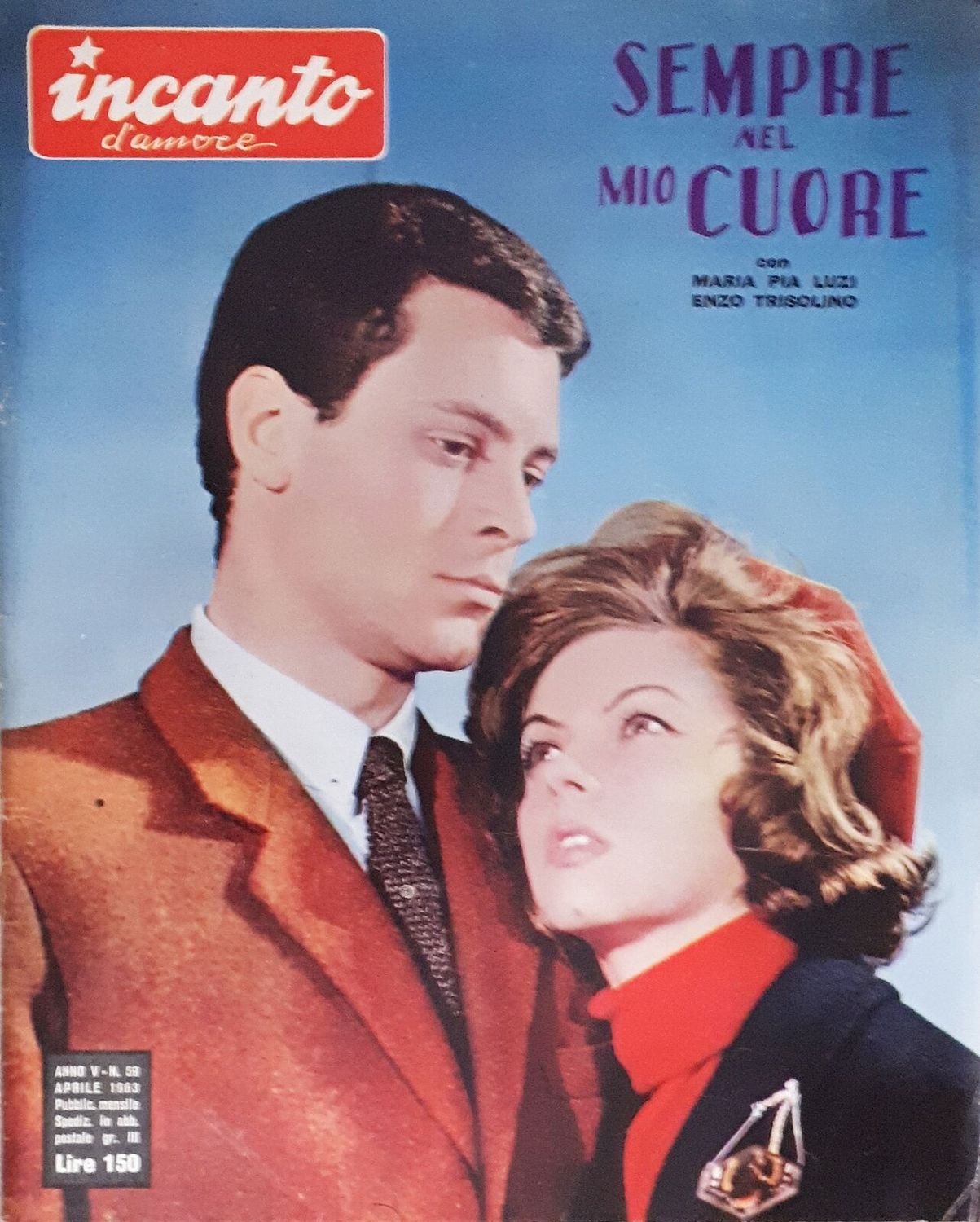 INCANTO D AMORE magazine side cover Issue 59  April 1963