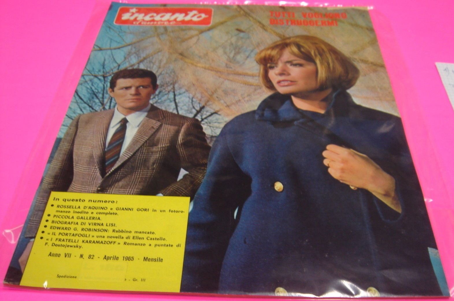 INCANTO D AMORE magazine side cover Issue 82 April 1965