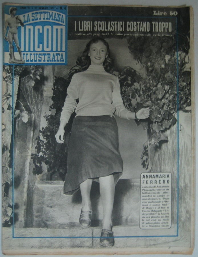 SETTIMANA INCOM magazine side cover 27 January 1951
