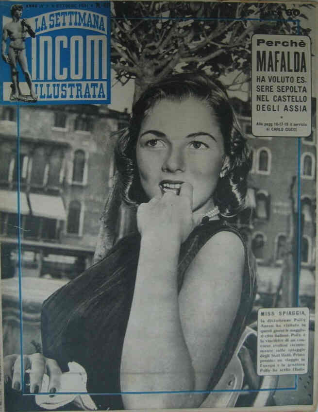SETTIMANA INCOM magazine side cover 6 October 1951