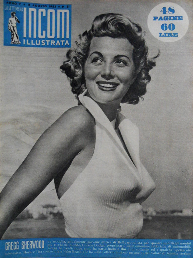SETTIMANA INCOM magazine side cover 2 August 1952