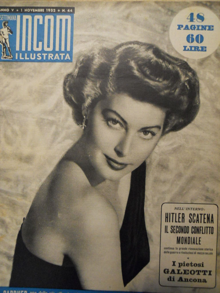 SETTIMANA INCOM magazine side cover 1 November 1952