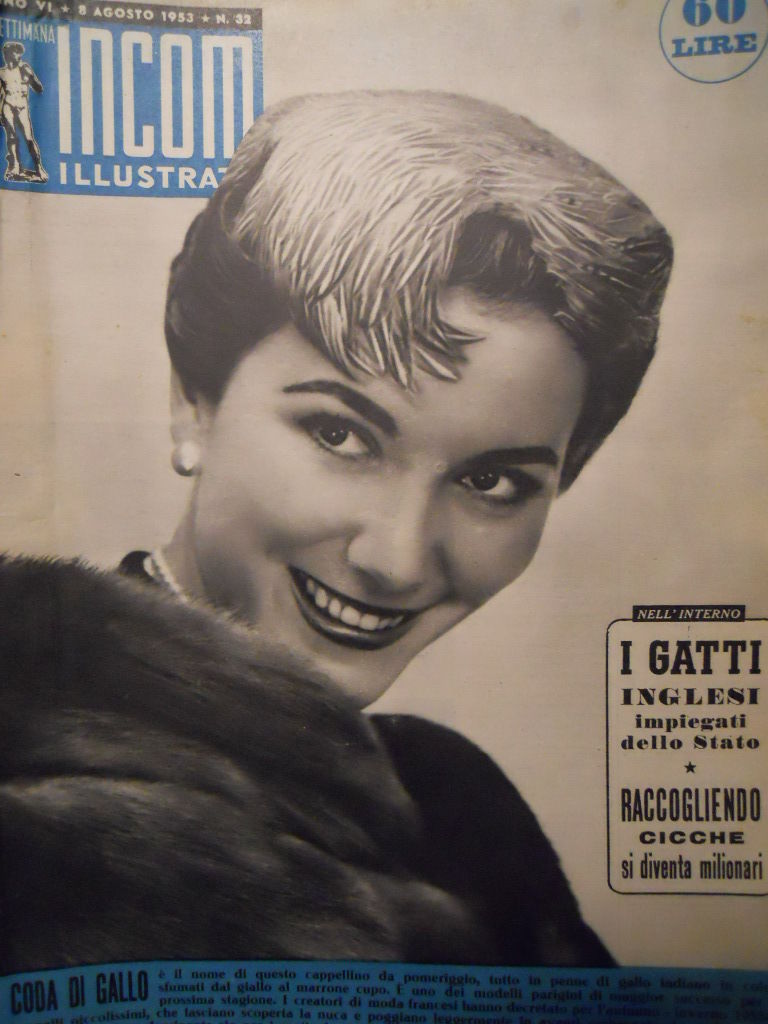 SETTIMANA INCOM magazine side cover 8 August 1953
