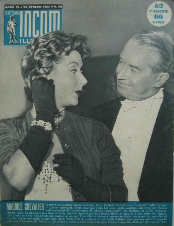 SETTIMANA INCOM magazine side cover 24 October 1953