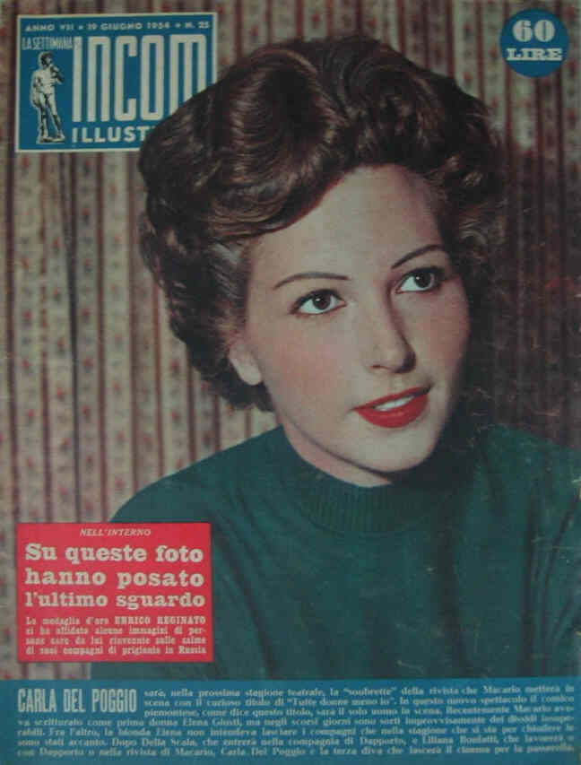 SETTIMANA INCOM magazine side cover 19 June 1954