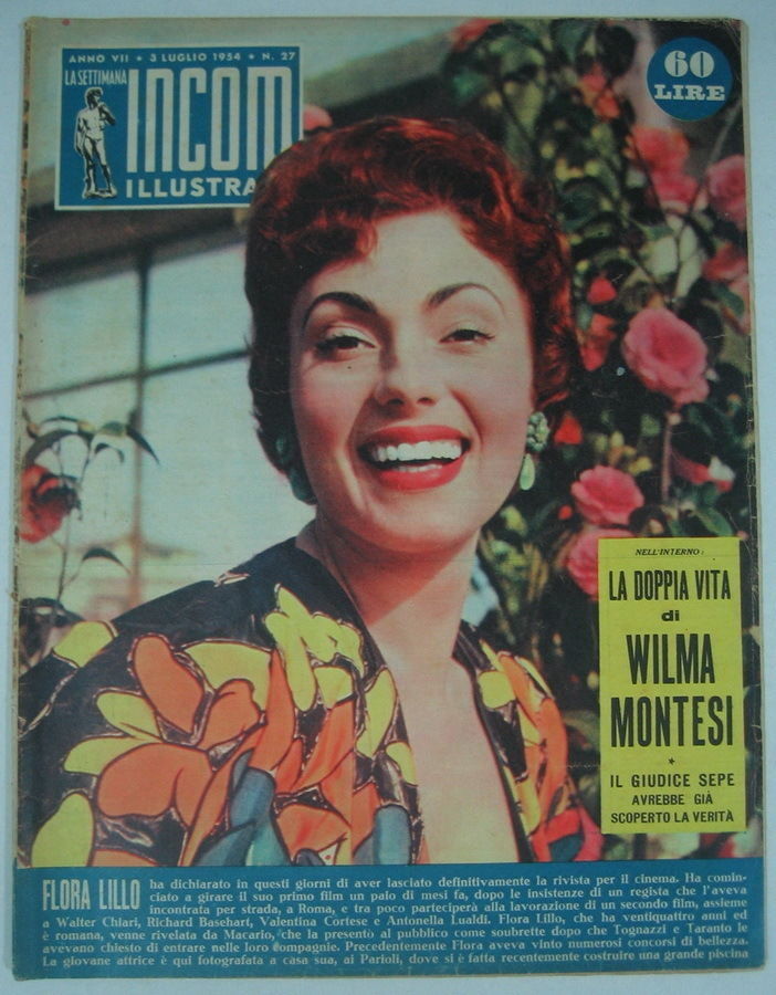 SETTIMANA INCOM magazine side cover 3 July 1954