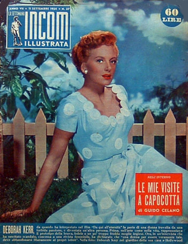 SETTIMANA INCOM magazine side cover 11 September 1954