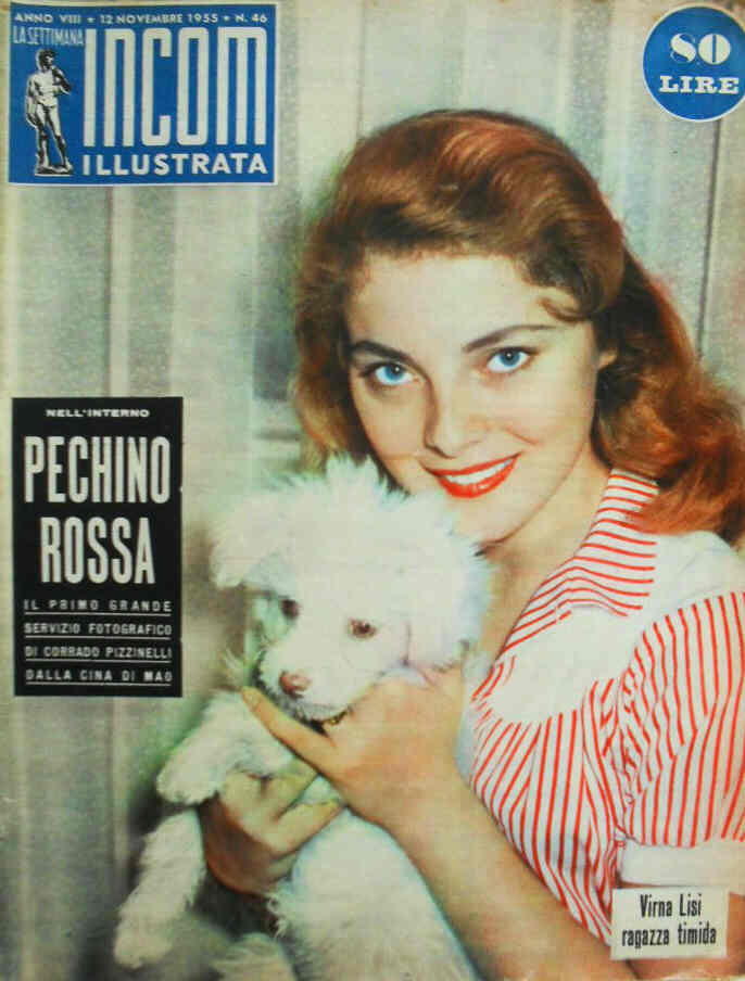 SETTIMANA INCOM magazine side cover 12 November 1955