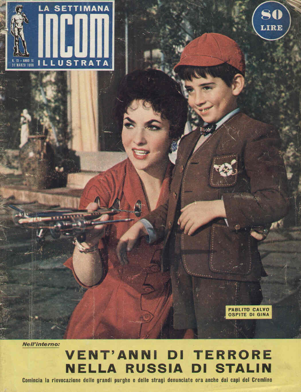 SETTIMANA INCOM magazine side cover 31 March 1956