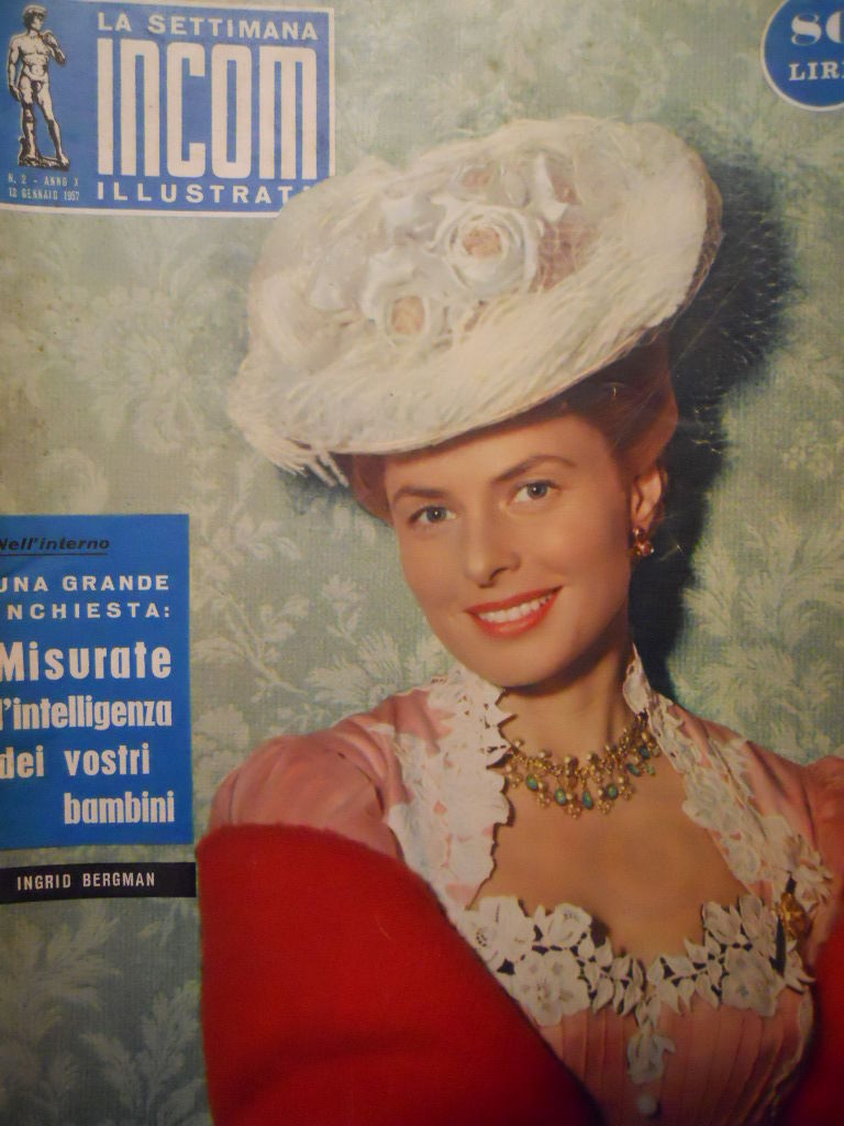 SETTIMANA INCOM magazine side cover 12 January 1957