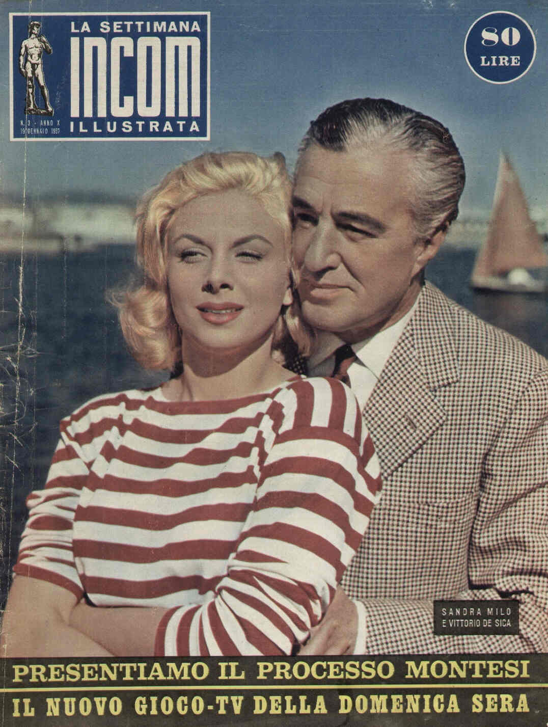 SETTIMANA INCOM magazine side cover 19 January 1957
