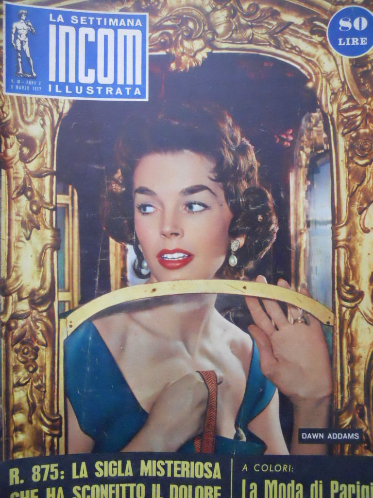 SETTIMANA INCOM magazine side cover 9 March 1957