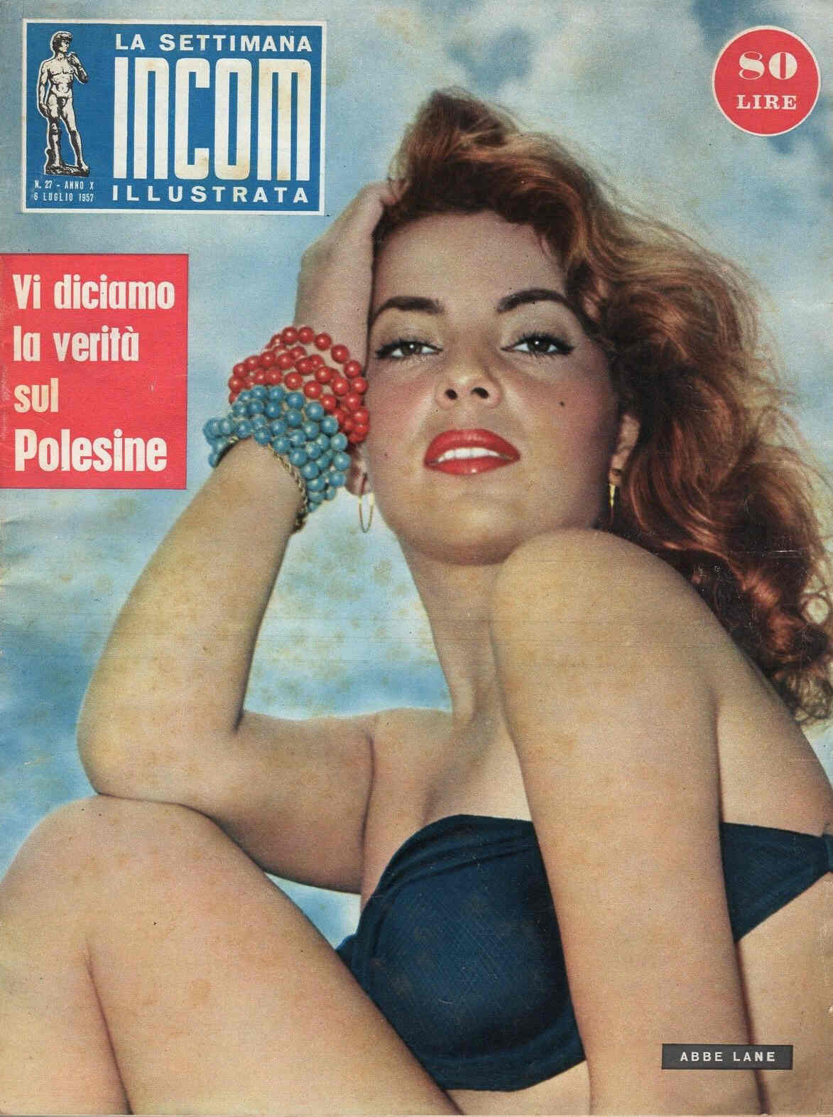 SETTIMANA INCOM magazine side cover 8 July 1957