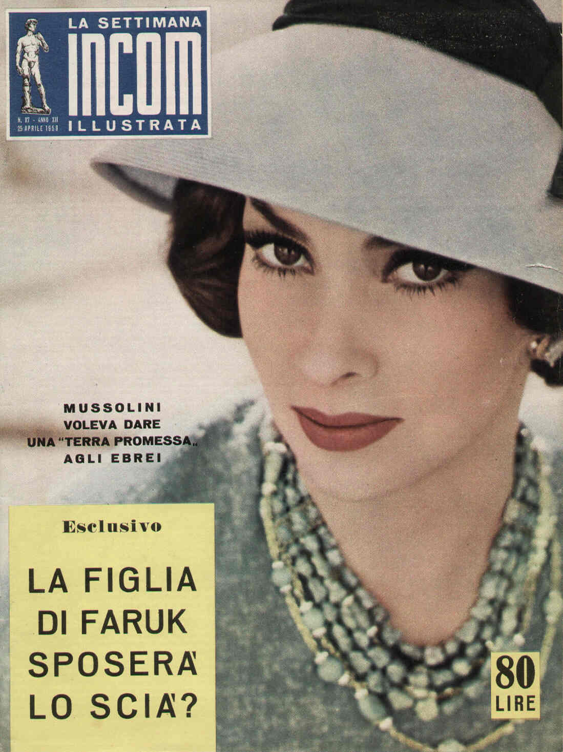 SETTIMANA INCOM magazine side cover 25 April 1959